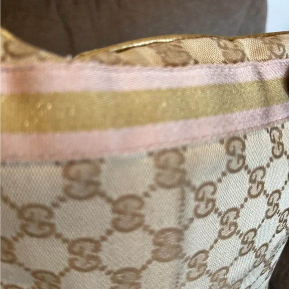 Gucci GG Canvas Metallic Gold Crossbody Bag - Picture 10 of 16